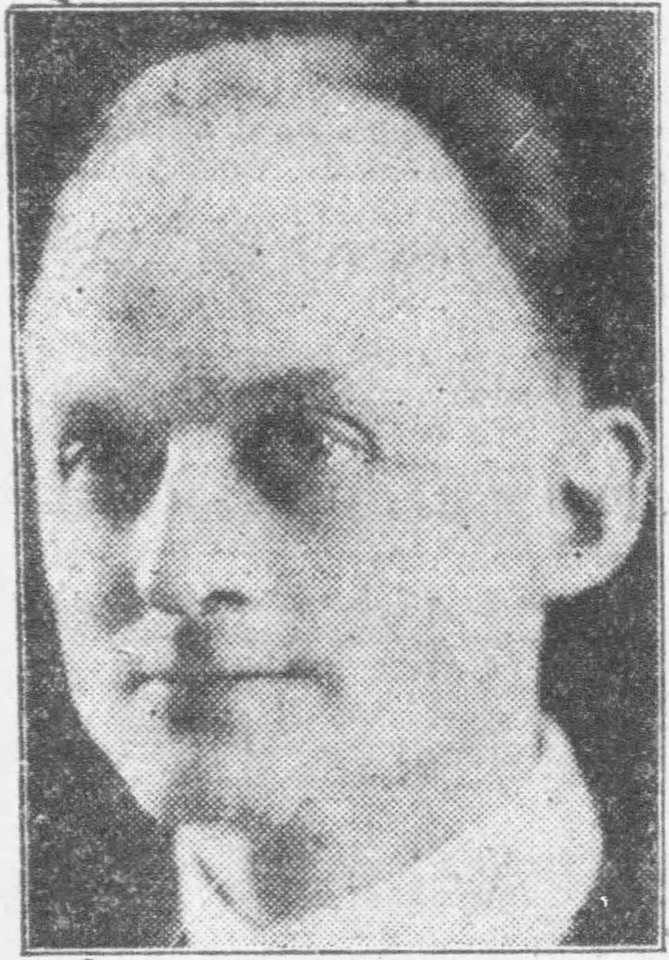A 1927 newspaper halftone portrait of the theologian Reinhold Niebuhr.