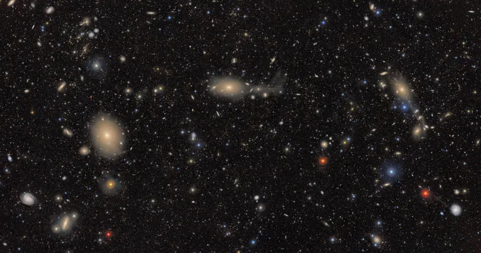 The Cosmic Treasure Chest: a vast field of thousands of galaxies and stars from the Rubin Observatory's first public image release.